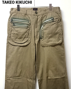 3【TAKEO KIKUCHI Pants 8184 IH070-78240JB タケオキクチ パンツ ボトムス ジップ立体ポケット】