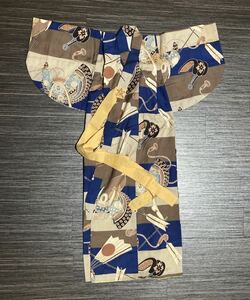 乳幼児用着物 お宮参り 初節句 一つ身 一ッ身 でんち 祝い着 兜 Japanese traditional infant kimono antique kabuto リメイク レトロ 着物