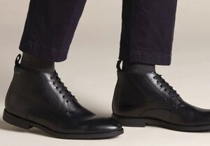 CLARKS 25cm ゴアテックス GTX チャッカ ブーツ ビジネス ブラック スニーカー レースアップ レザー ローファー スーツ スリッポン XX357