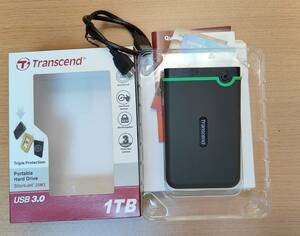 Transcend　ポータブルハードディスク　1TB　USB3.0　（美品）