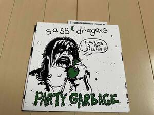 ★Sass Dragons /Party Garbage Split 7ep★pop punk/snuffy smile/hickey/fyp/toys that kill