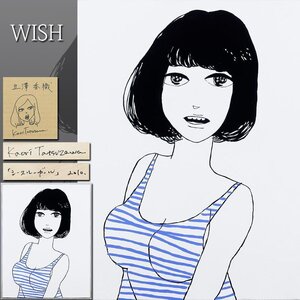 【真作】【WISH】立澤香織「シースルーガール」ペン画 6号 2010年作 キャンバスのみ ◆少女 　　〇画家兼イラストレーター #24122848