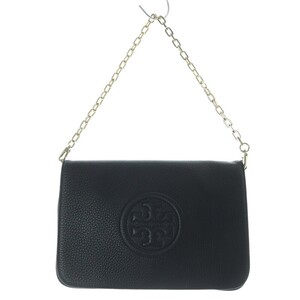 トリーバーチ TORY BURCH ショルダーバッグ ハンドバッグ ロゴ デザイン 黒 ブラック ゴールド色 /SR24 レディース