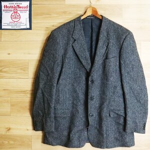 N11T/O9.17-1　　90s　HARRIS TWEED　ハリスツイード　ツイードテーラードジャケット　ウールジャケット　ブレザー　メンズ ユーロ古着