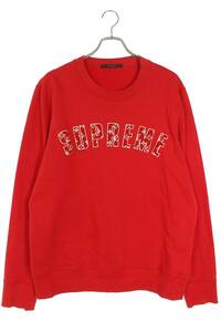 シュプリーム ルイヴィトン SUPREME LOUISVUITTON 17AW LV Arc Logo Crewneck サイズ:XL モノグラムアーチロゴスウェット 中古 OM10