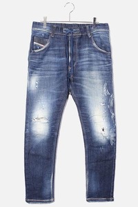 DIESEL ディーゼル KROOLEY-E-NE Joggjeans ジョグジーンズ ウエストコード スウェットデニムパンツ 28 INDIGO インディゴ /◆ メンズ