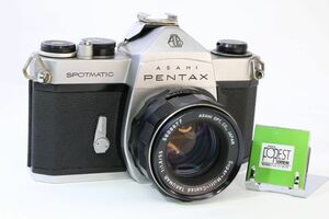 【同梱歓迎】実用■PENTAX SPOTMATIC ボディ+Super-Multi-Coated TAKUMAR 55mm F1.8 M42■シャッター全速完動・露出計不良■AN1113