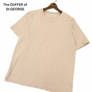 21SS★ The DUFFER of St.GEORGE ダファー オブ セントジョージ 春夏 刺繍★ 半袖 Vネック カットソー Tシャツ Sz.M　メンズ　C4T03520_4#D