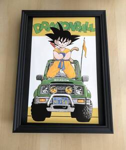 kj ★額装品★ 鳥山明 85 ドラゴンボール ジムニー スズキ 貴重イラスト A4額入り ポスター風デザイン 車 自動車 ドクタースランプ