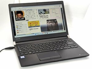 1円～ 美品 13.3インチ 高速SSD256 ノートパソコン 東芝TOSHIBA R73/M 第7世代Core i3 8GBメモリ 無線 Bluetooth Windows11 Office 保証付