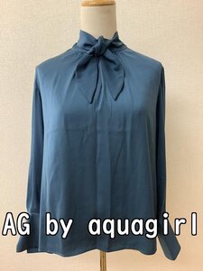 AG by アクアガール (aquagirl) タグ付き未使用 モスブルーブラウス サイズM