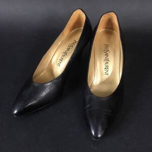 ER1209-5-3 YVES SAINT LAURENT イヴ・サンローラン YSL パンプス ヒール レディース ブラック 黒系 シンプル 36 1/2 80サイズ