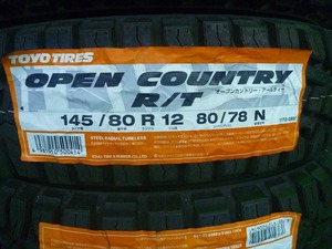 【送料無料】夏タイヤ 2023年製 TOYO OPEN COUNTRY 145/80R12 80/78N ４本セット税込￥23,800-