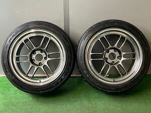 【希少サイズ!!】ENKEI RPF1 17in 10J +18 PCD114.3 2本 225/40R17 ラジアル シルビア 180sx スカイライン タイプM GT-R チェイサー FD3S 