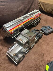 タミヤ キングハウラー タンクローリー トレーラー 電動RCビッグトラック　シェル　shell プロポ付き ラジコン KING HAULER 