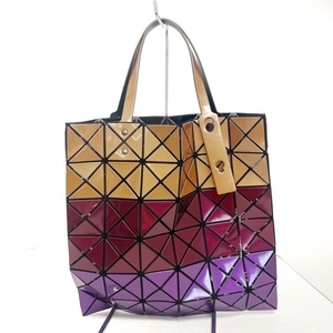 バオバオイッセイミヤケ BAOBAO ISSEYMIYAKE トートバッグ BB23-AG221 - PVC(塩化ビニール) ボルドー×ブロンズ×パープル バッグ