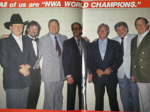 All of us are NWA WORLD CHAMPIONS ドリー・ファンクJr、テリー・ファンク、ジン・キニスキー、ルー・テーズ、バディロジャース、レイス