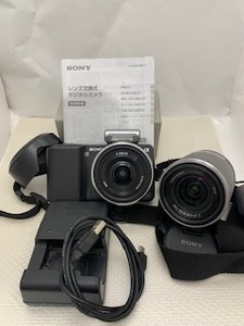 ☆ 1円セール ☆ デジタル 一眼レフ SONY α NEX-3 ダブルレンズキット ソニー　ミラーレス　カメラ 中古 現状品　◆28116