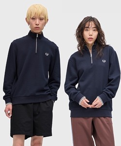 「FRED PERRY」 スウェットカットソー X-LARGE ネイビー メンズ