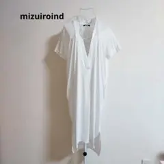 mizuiroind　スキッパー　カットソー　ワンピース