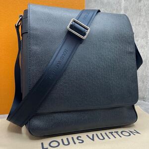 【極美品】ルイヴィトン LOUIS VUITTON タイガ ミロ ショルダーバッグ メッセンジャー ボディ レザー ボレアル メンズ ビジネス M32632