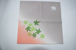 茶道具 友禅 帛紗 服紗 青楓紋 徳斎 製 帛紗 正絹 茶道 袱紗 33-8549