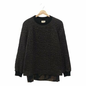 DRIES VAN NOTEN / ドリスヴァンノッテン | レイヤード ラグランスリーブトップス | 36 | ブラック | レディース