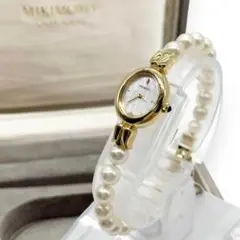 【極美品】MIKIMOTO アナログ 腕時計 パールウォッチ 18K 稼動品