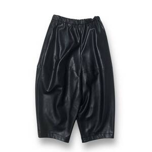 24aw COMME des GARCONS Fake Leather Sarouel Pants フェイクレザーサルエルパンツ XS ブラック コムデギャルソン 店舗受取可