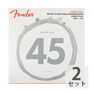 フェンダー Fender Bass Strings Nickel Plated Steel 5-STR 7250-5M 45-125 5弦エレキベース弦×2セット