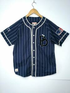 【新品】PANDISTA JAPAN　シャツ　サイズM　メンズ　トップス　刺繍　パンダ　ストライプ　185