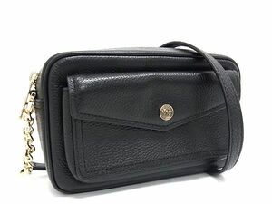 1円 ■極美品■ MICHAEL KORS マイケルコース レザー チェーン クロスボディ ショルダーバッグ レディース ブラック系 AY5871