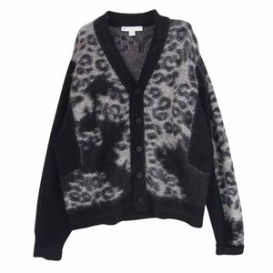 Y-3 Yohji Yamamoto ワイスリー ヨウジヤマモト 22AW HN1976 LEOPARD KNIT CARDIGAN バックロゴ レオパード ニット カーディガン【中古】