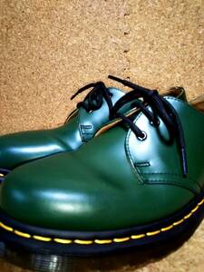 【Dr.MARTENS】ドクターマーチン 1461 3ホールシューズ UK7 (26cm ) 3EYE SHOE スムースレザー グリーン【良品】