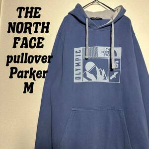 THE NORTH FACE ノースフェイス　プルオーバーパーカー　M ビンテージブルー　USA古着