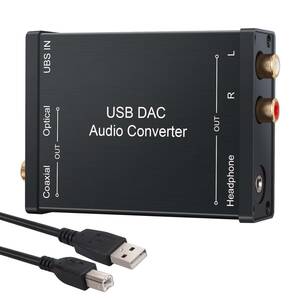 USB DAC LiNKFOR USB DAC 音声変換機 USB入力 光 同軸 RCA 3.5ｍｍヘッドフォン出力 USBサウン