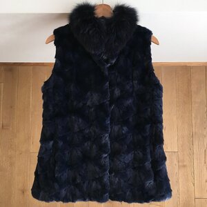 即決 極美品 ZELE　PARIS　ゼルパリ SAGA　FOX MINK サガミンク Superb Quality　裏地柄　ミンクベスト　 TM