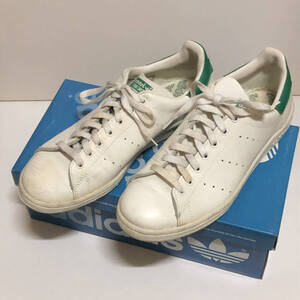 レア 良品 1980～90年代初期 adidas STAN SMITH スニーカー 白/緑 F42 J26.5 ヴィンテージ