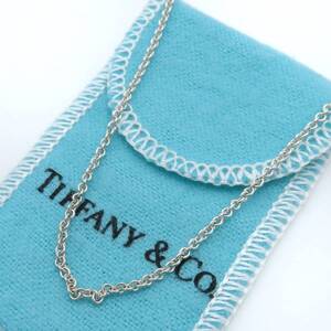 【送料無料】 美品 Tiffany&Co. ティファニー ロング シルバー ネックレス チェーン 65cm SV925 ET250