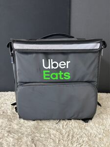 【1円スタート！】Uber Eats ウーバーイーツ デリバリー 配達バッグ ブラック 黒 保冷 リュック ロゴ入り/K1220111-宅140