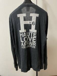 【HAUTELOVEAFFAIR】オートラブアフェアーmade in USA　バックプリントカーディガンサイズXLやや難あり