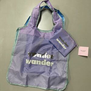 ケイトスペード エコバッグ トートバッグ 折り畳み式 ポーチ付き KATE SPADE Wonder Wander REUSABLE SHOPPING TOTE 未使用