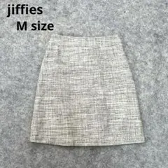 jiffies ツイードスカート（M）ラメ ひざ上丈 オフィカジ 台形