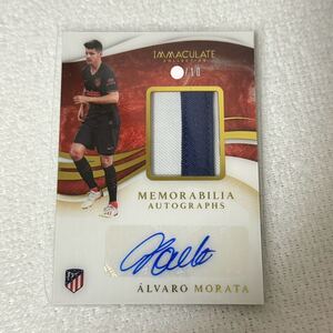 Panini Immaculate Alvaro Morata auto /10 スペイン　アルバロモラタ　ALVARO　MORATA 直筆サインカード