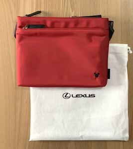 ★LEXUS Collection サコッシュ(MICKEY MOUSE) レッド★ レクサス×ミッキーマウス