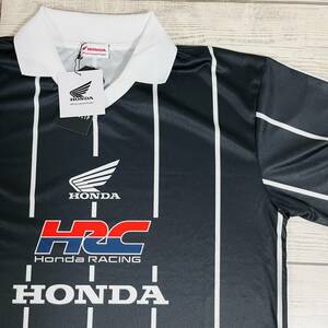 ★ HONDA (ホンダ) ★ ホンダレーシング ユニフォーム Tシャツ Mサイズ 黒色 HRC ホンダウイング 本田技研工業 (タグ付き新品未着用品)