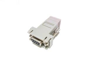 RJ45 - RS232アダプター DB9 9ピンシリアルポートメス - RJ45 メス Cat5 / 6イーサネット LAN コンソールケーブル