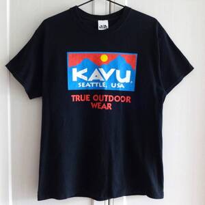 KAVU 半袖Tシャツ 黒 M■カヴ カブ アウトドアウェア SEATLE USA シアトル アメリカ■OUTDOOR キャンプ CAMP アメカジ ストリート