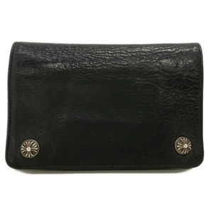 クロムハーツ Chrome hearts 2つ折り財布 2246-304-0020-0200 - レザー 黒 財布