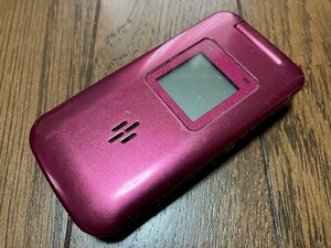 ソフトバンク　かんたん携帯、ケータイ、ガラケー　821T　ワインレッド、赤系　東芝製　W-CDMA　動作未確認　レアメタル　送料無料